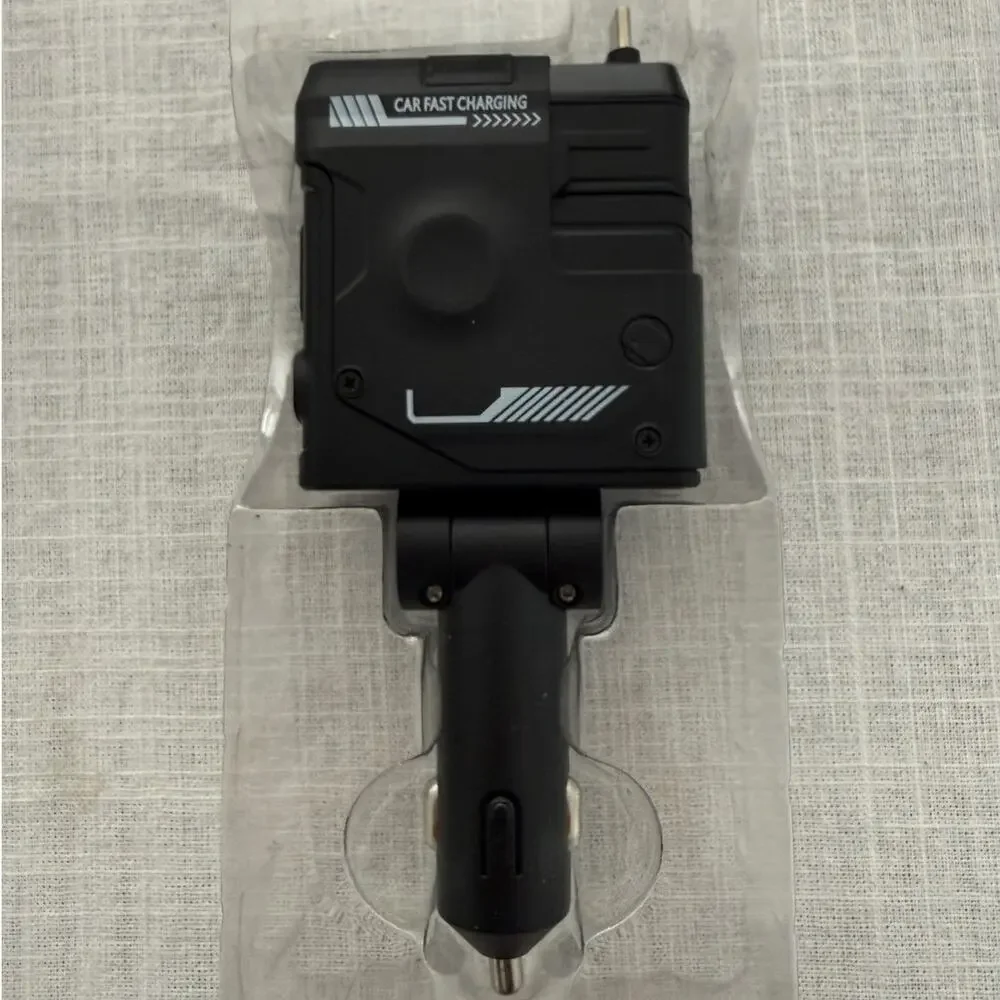 Retractable 4 in 1 car fast charger for IOS and USB C phones & devices